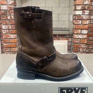 Frye Brown Combat & Moto Boots
